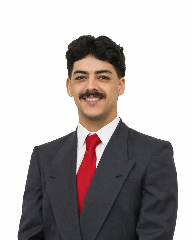 Retrato de Diogo R. Silva, consultor imobiliário da RE/MAX INN, de fato cinzento e gravata vermelha